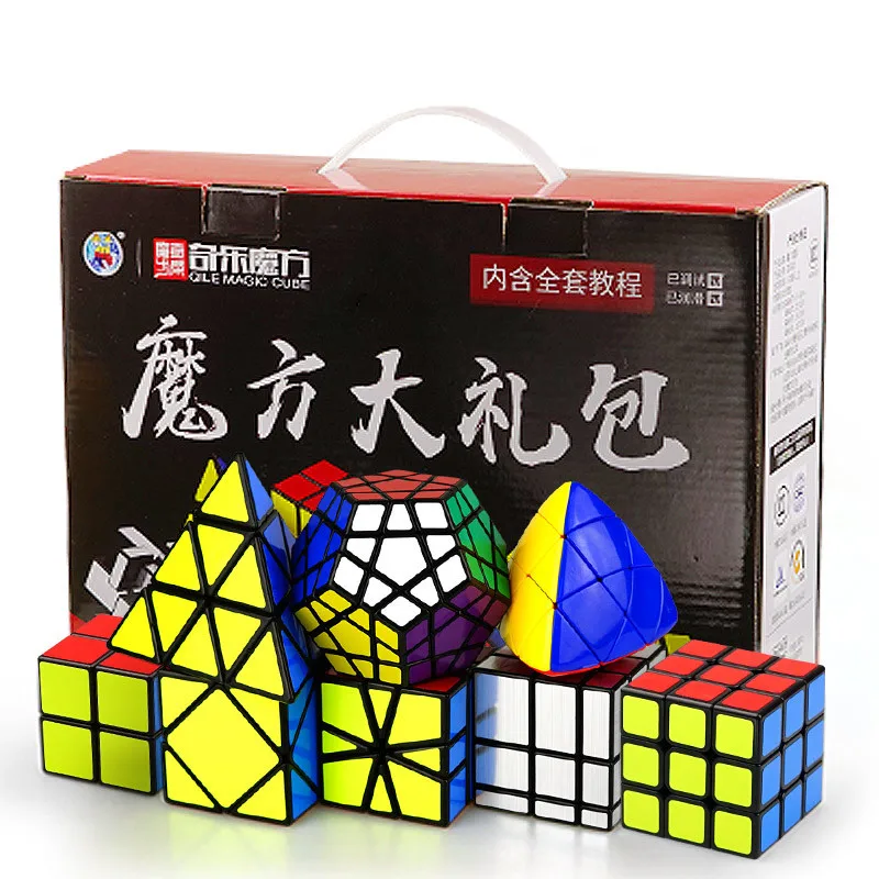 ShengShou косой SQ1 спидкуб Megaminx пирамиды выпуклая пирамидка 2x2 с глянцевым покрытием 3x3 Набор подарочных коробок ультра-Гладкий кубар-Рубик на скорость детские игрушки подарок