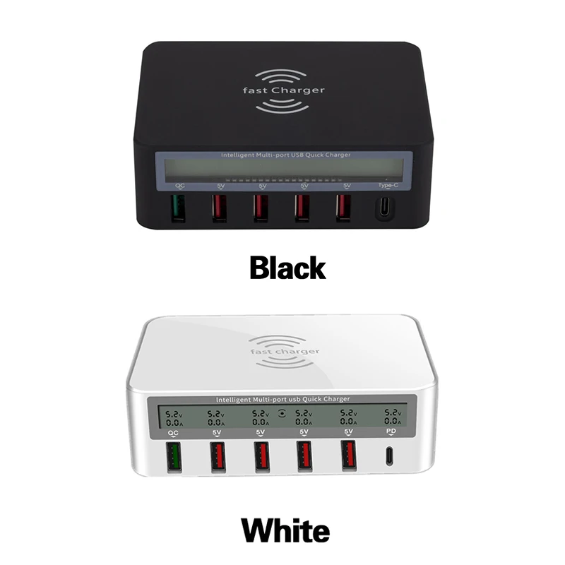 USB 5 портов QC3.0 USB зарядное устройство для мобильного телефона для путешествий Быстрое беспроводное зарядное устройство для iPhone X XS MAX XR 8 plus samsung S10 S9 S8 7