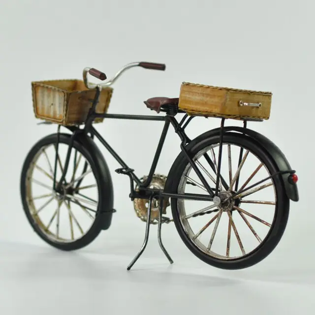 Bicycle Model Home Decor Bike Iron Kids Gift Mini Collection Simulation Classic Bicycle Toys Decor 2