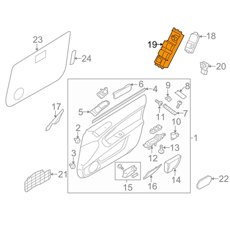 12 штифтов с левой и передней стороны водителя электрический выключатель 83071 AG05B
