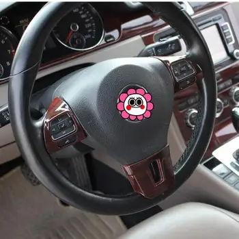 

Imitation Wood Carbon Fibre Steering Wheel Center Console AC Decorated Frame For VW Volkswagen 2012 13 14 15 16 17 18 CAA246