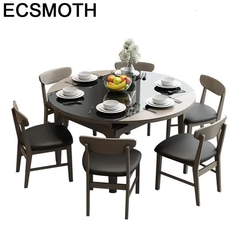 Sandalye Sala Tavolo Esstisch Marmol Eet Tafel Set Salle A Manger современный деревянный круглый