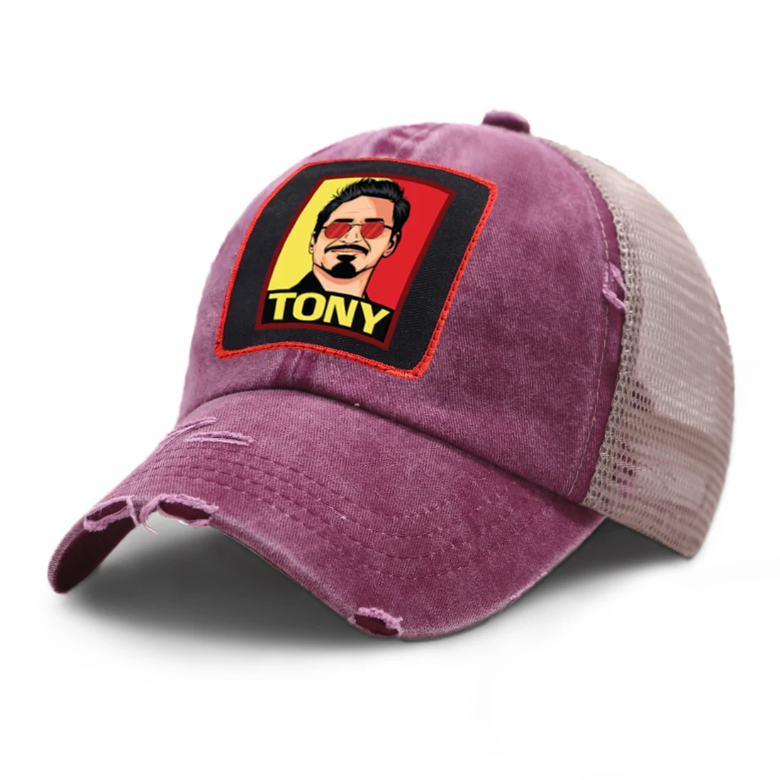 

Pattern Parkas Vintage Mesh Baseball Cap Grinding Multicolor Adjustable Female Outdoor Fashion Snapback Caps Retro Trucker Cap