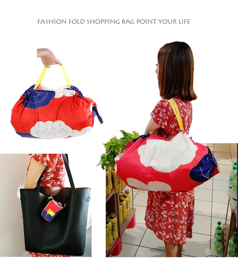 Складная хозяйственная сумка эко торба на Zakupy Bolsas Ecologicas многоразовая сумка для покупок из полиэстера