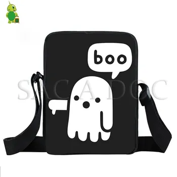 

Boo Halloween Mini Shoulder Bag Women Men Crossbody Messenger Phone Money Bags Teenagers Storage Handbag Small Travel Bags