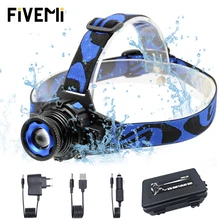 Водонепроницаемый светодиодный налобный фонарь перезаряжаемый светодиодный налобный фонарь Q5 СВЕТОДИОДНЫЙ ПОВОРОТНЫЙ зум 3 режима Головной фонарь встроенный литиевый аккумулятор+ зарядное устройство