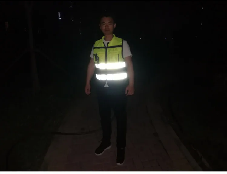 Reflective Vest High Visibility Warning Safety Vest Fluorescent Clothing Multi pockets Outdoor Security Traffic Work Clothes (10)