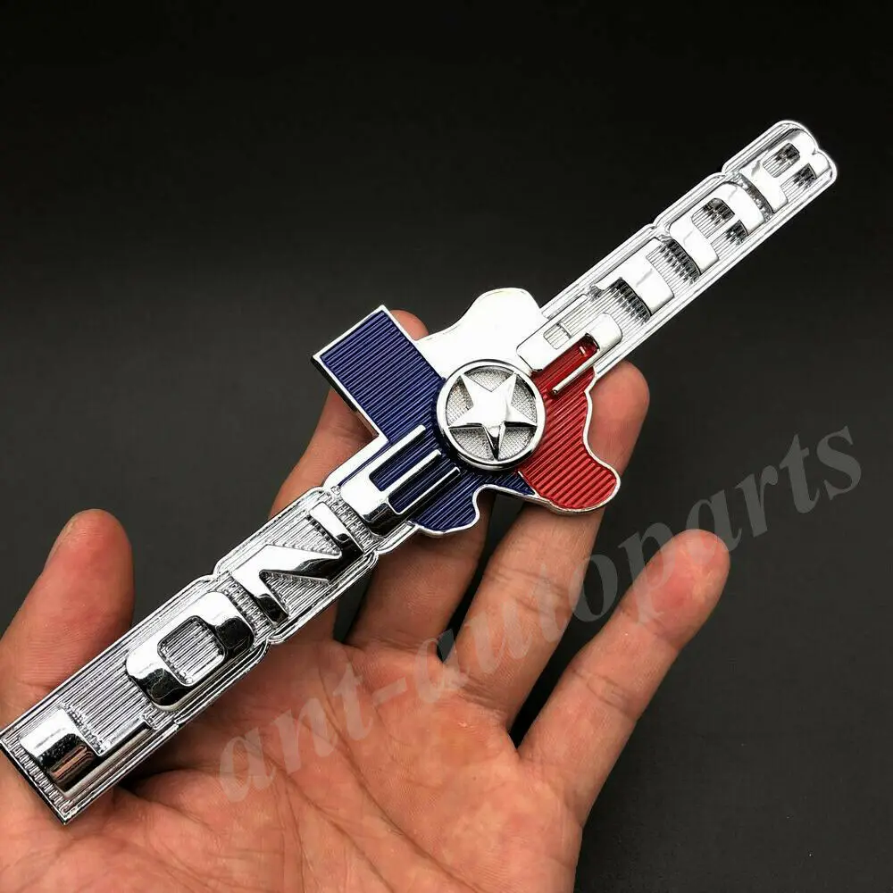 

Metal Chrome Lone Star Texas Edtion Car Trunk Rear Emblems Badge Decals Sticker