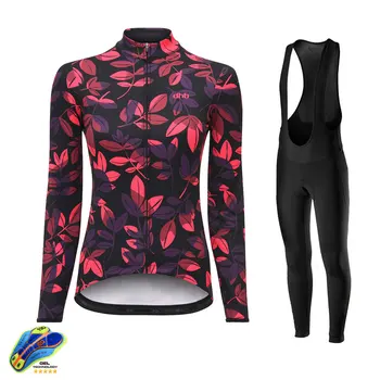 

DHB Cycling Jerseys 2020 Winter long-sleeved Bike Uniform Women's Cycling Clothing MTB Bib long Bike Jersey Set Ropa Ciclismo