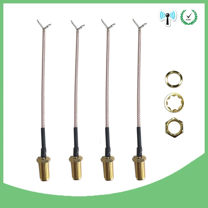 Eoth 20pcs RG316 Coaxial Cable SMA Female Socket PCB Solder Pigtail Jack plug Wire Connector for WIFI Wireless Router GPS GPRS