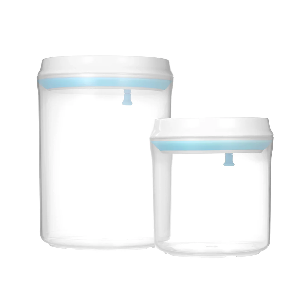 2 шт контейнер для хранения еды безвкусный кнопочный Квадратный Контейнер с вешалкой BPA бесплатно влагостойкий Штабелируемый для кухни, офиса - Цвет: Round