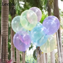 Leeiu 10 дюймов прозрачные воздушные шары, прозрачные воздушные шары, свадебные украшения, яркие латексные шары, товары для дня рождения, Гелиевый шар