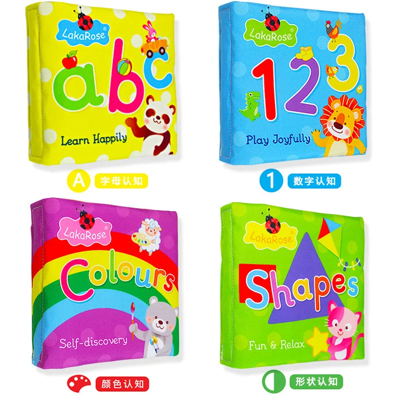 

Baby Stereo Large Cloth Book English Lettered ENLIGHTEN Infant Early Childhood Educational Toddler Books