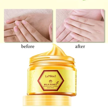 

New milk honey Whitening Nourish hand wax skin care moisturizing hydrating remove aged horn paraffin bath hand cream