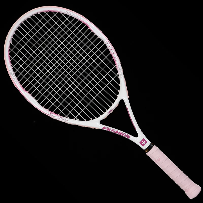 Профессиональная теннисная ракетка из углеродного волокна 50-55LBS для взрослых с сумкой, теннисная ракетка для мужчин и женщин