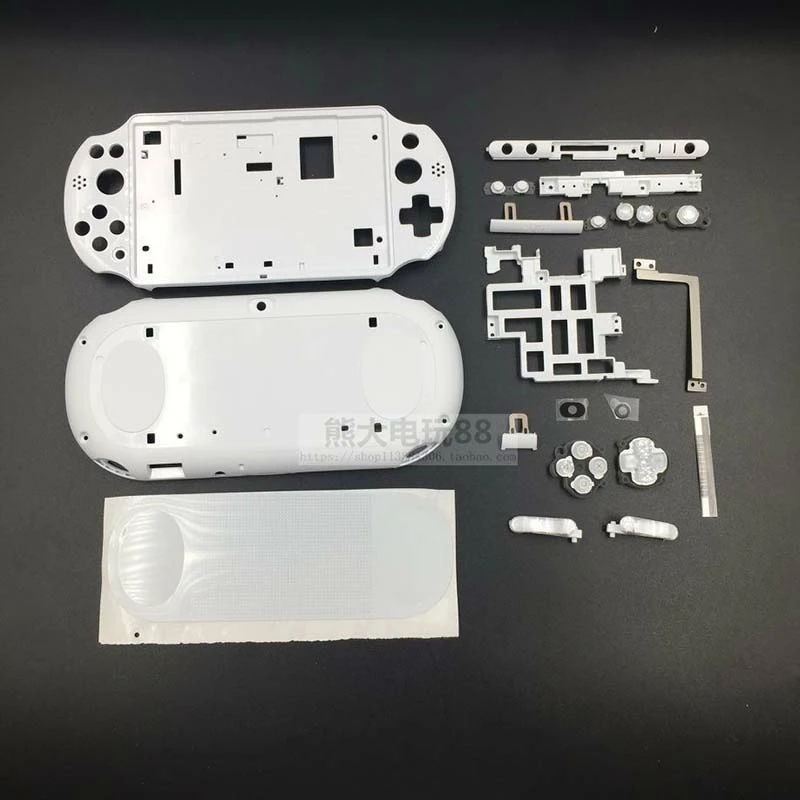 Replacement Housing Shell Case With Buttons For PSV 2000 Console - Black Faceplate Cover Kit