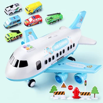 

Music Story Simulation Track Inertia Children's Toy Aircraft Large Size Passenger Plane Kids Airliner
