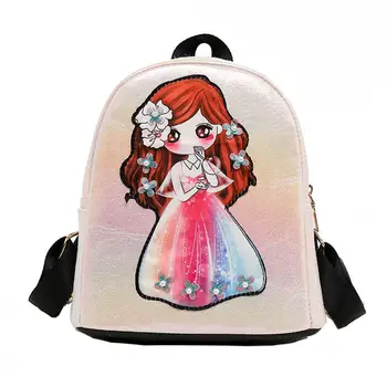 

Cartoon Princess Backpack Teenage Girls Kids PU Leather Cute Mini Schoolbag Princess Backpack Shoulder Pack Children's Bookbag