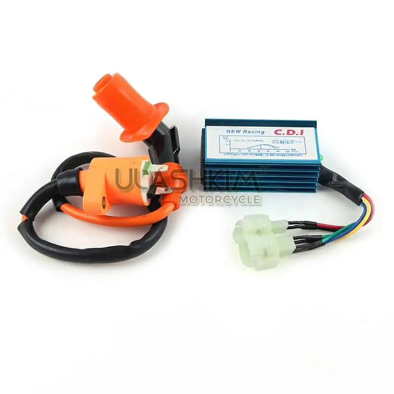 GY6 50 60 80 обновление до 100 cc ERG комплект головки блока цилиндров сборка гоночный выхлоп CDI катушка распределительного вала карбюратор