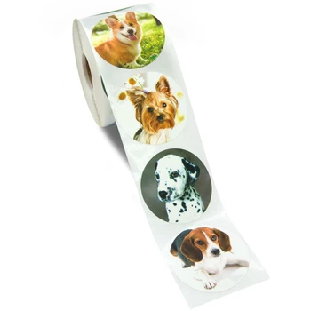 

500Pcs designs Cute Husky Corgi Pet Dog Decorative Stickers Scrapbooking As Reward Sticker Stationery Teacher For Kids