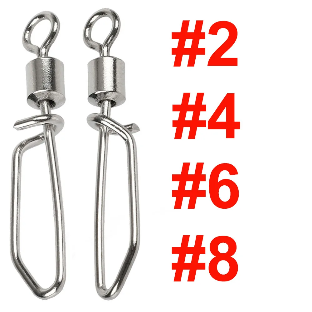 20 Uds rodamiento de acero inoxidable giratoria de pesca conector rápido Snap bola espiral pivote de pesca giratorio accesorios atraer gancho abordar
