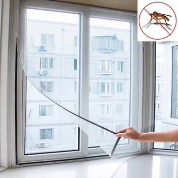 

Summer Anti Mosquito&Fly Insect Bug Net Curtains Mesh Screen Door Heavy Fabric Screen Full Frame Adhesive Wire Strip