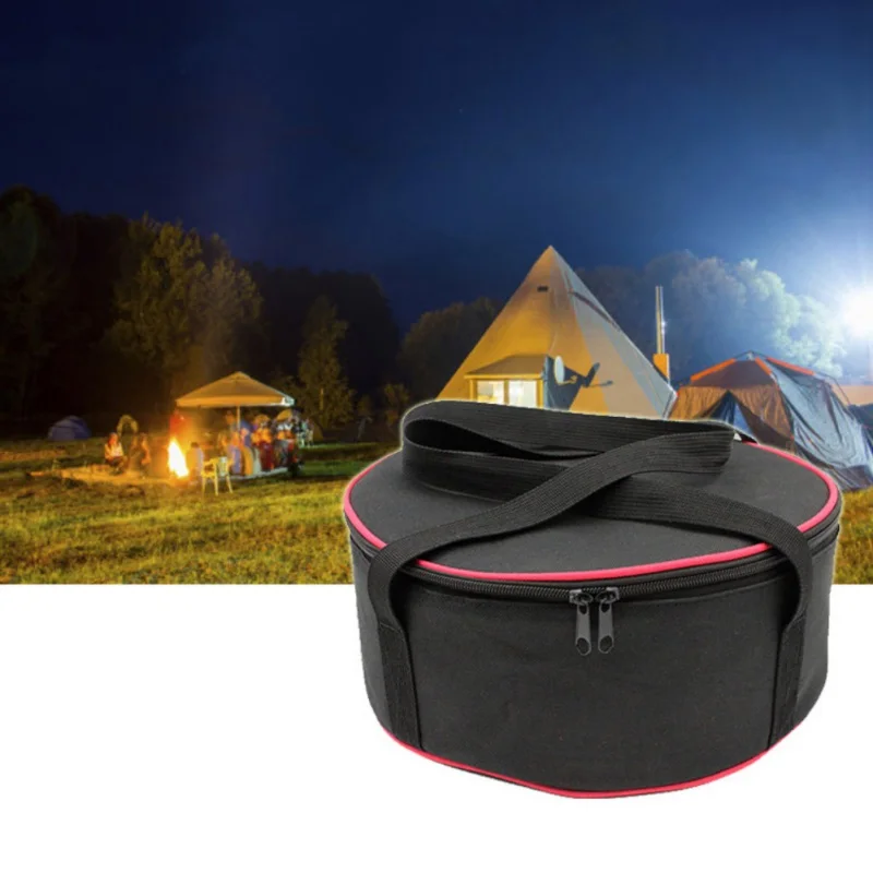 Outdoor Camping Cookware Storage Bag Bowl Plate Pot Organizer Container Case Travel Cutlery Holder Camping Carrying Bag