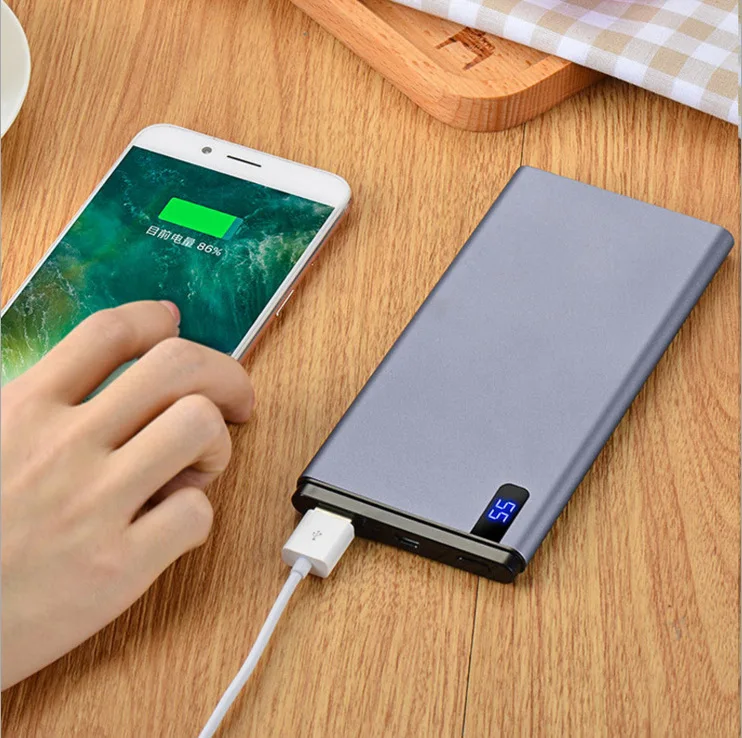 30000 мАч power bank быстрая зарядка тонкий Ультратонкий внешний аккумулятор с двумя usb-портами светодиодный цифровой дисплей портативное зарядное устройство для Xiaomi iPhone huawei