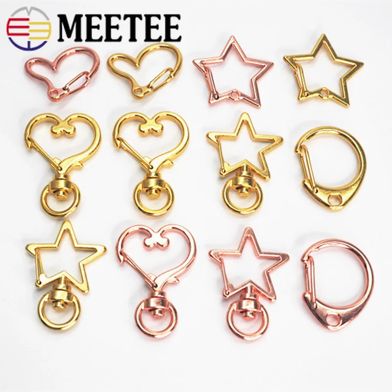 Meetee 10 шт. различные металлические цепочки для ключей O D кольцо Пряжка скобы
