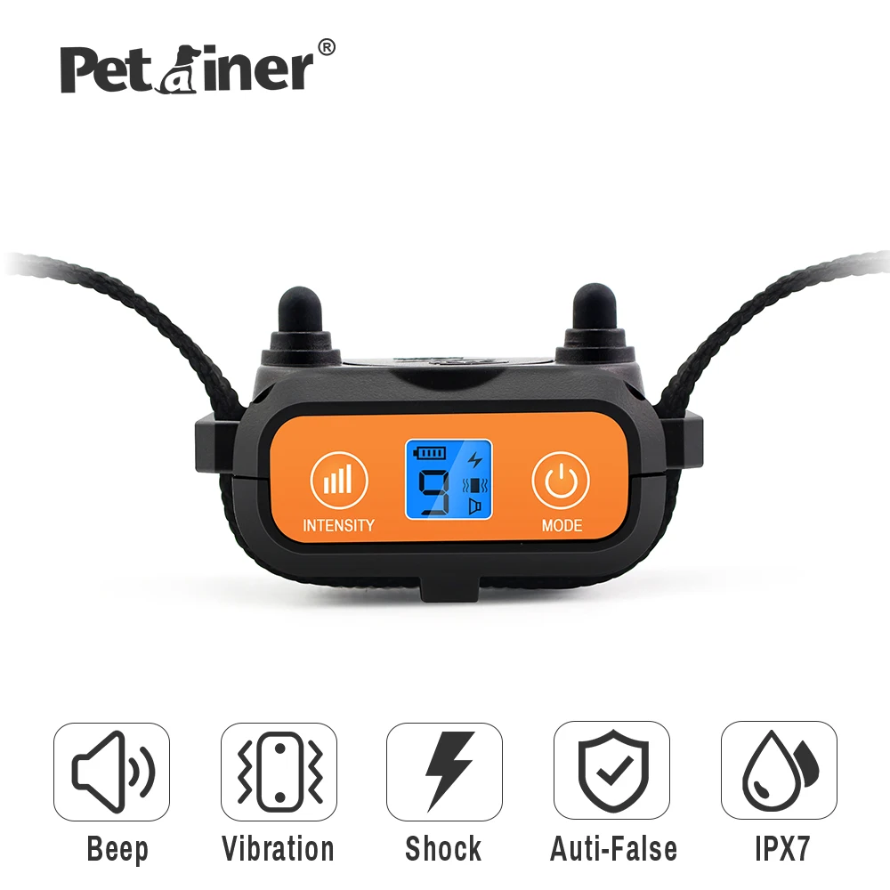 

Petrainer 856 Waterproof Anti Bark Collar Automatically Dog Training Shock Collar with Shock/ Vibration/ Sound