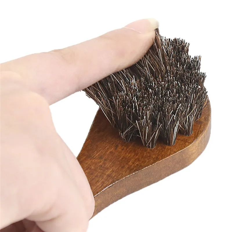 С ручкой кисть из конского волоса гладкая кожаная обувь специальная щетка для чистки обуви полирующая кисть из конского волоса очиститель натуральной кожи