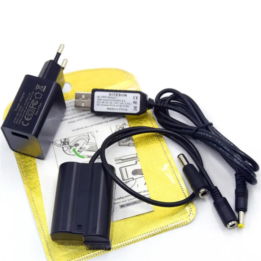 Caricatore doppio USB per Nikon D7100,D7200,D7500,D800,D810 2x Batteria Patona 