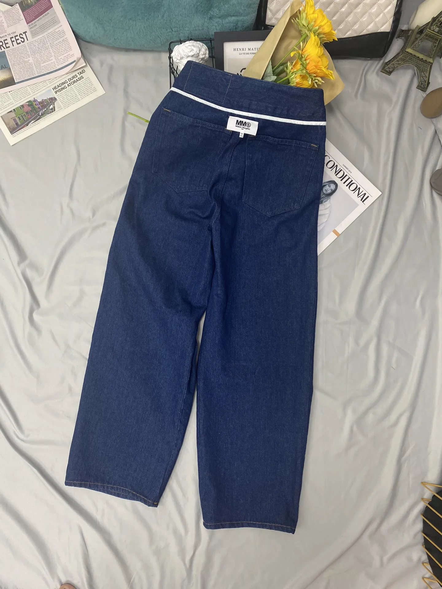 21ss новый продукт MM6 положительные и отрицательные брюки два вида одежды Maison Margiela