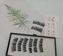 Pestañas postizas magnéticas 3D, 5 imanes, 4 pares, hechas a mano, naturales, de visón Artificial, con pinzas