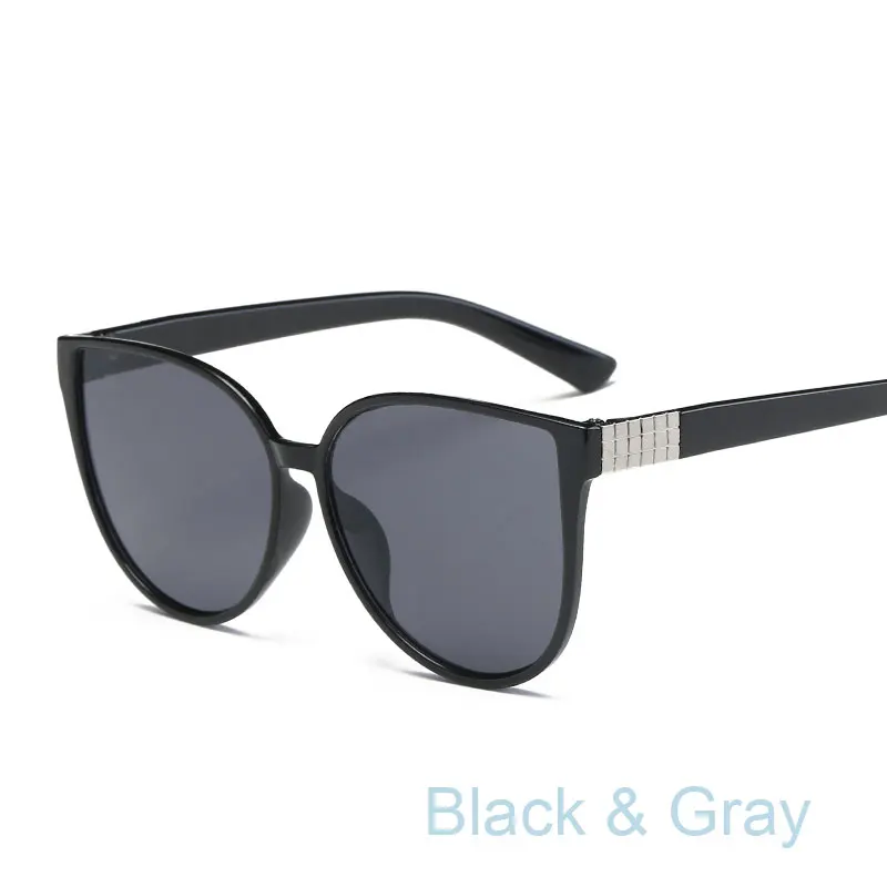 В форме кошачьего глаза оправа сексуальные повседневные пляжные Тени для женщин солнцезащитные очки Новые брендовые дизайнерские солнцезащитные винтажные очки, ретро очки - Цвет линз: BLACK GRAY