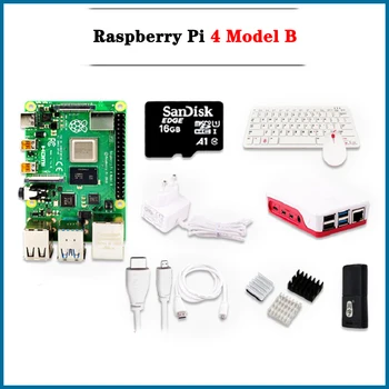

S ROBOT Raspberry Pi 4 Model B 4G Kit Pi 4 board Micro HDMI Cable Power Supply With Switch Case With Fan Heat Sinks RPI194
