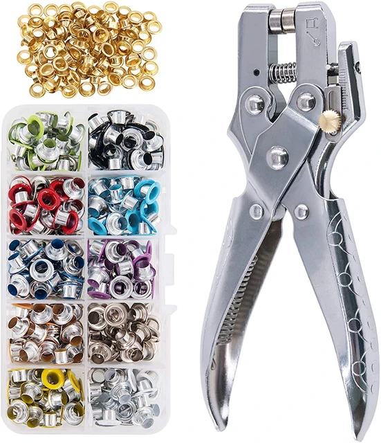300/540 Sets 5mm Multi-Color Metal Eyelets Grommets Kit with Installation  tools, for Leather, Canvas