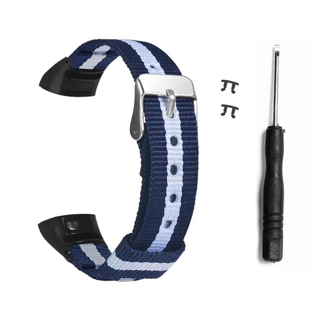 Полосатый холщовый браслет для здоровья смарт-Браслет фитнес-трекер Smartband браслет для huawei браслет на память 5 браслет на память 4 - Цвет: as shown