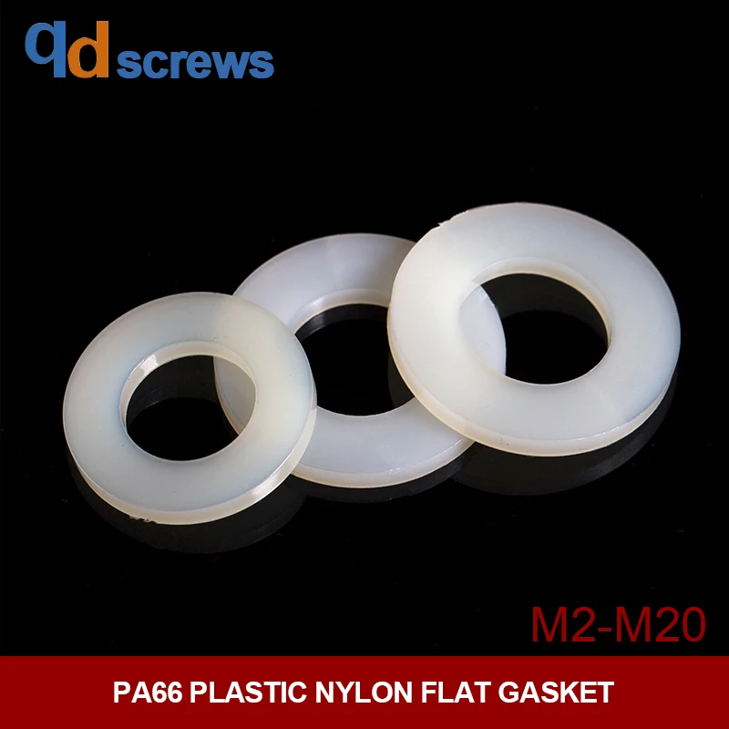 

PA66 M2M2.5M3M4M5M6M8M10M12M14M16M20 Plastic Nylon Flat Gasket
