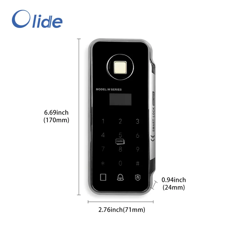 Olide DSW120 открывалка для дверей автоматическая с беспроводной блокировкой отпечатков пальцев считыватель контроля доступа и квадратный беспроводной ручной датчик переключатель