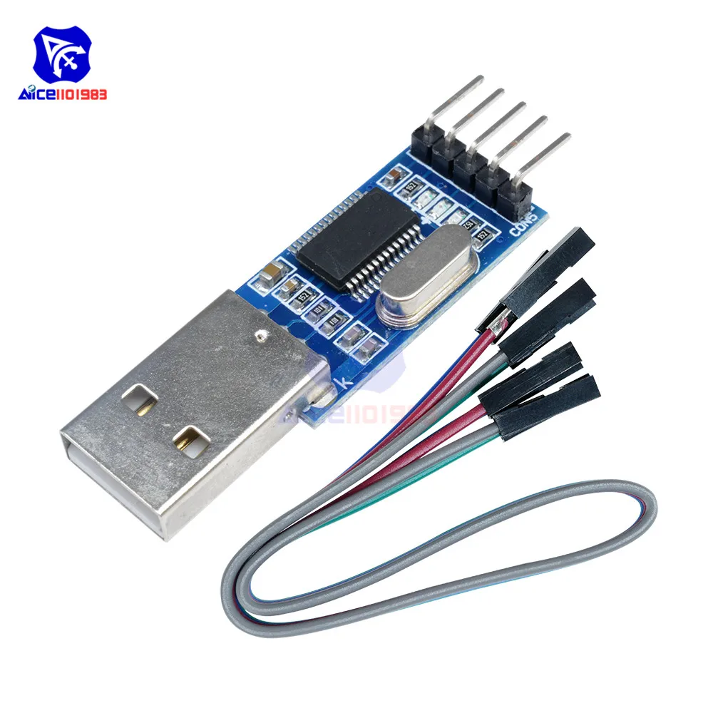 Адаптер преобразователя diymore PL2303 с USB на RS232 TTL модуль загрузки PL2303HXA 4 контактный