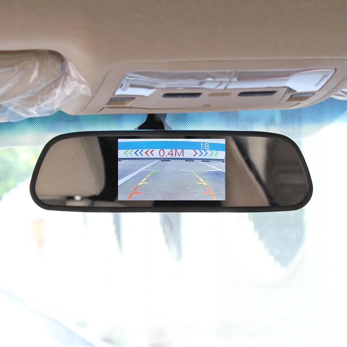 Diykit, беспроводной система автоматической парковки Водонепроницаемый парковочный радар Датчик Автомобильная камера+ 4,3 дюймовый автомобильный зеркальный монитор заднего вида
