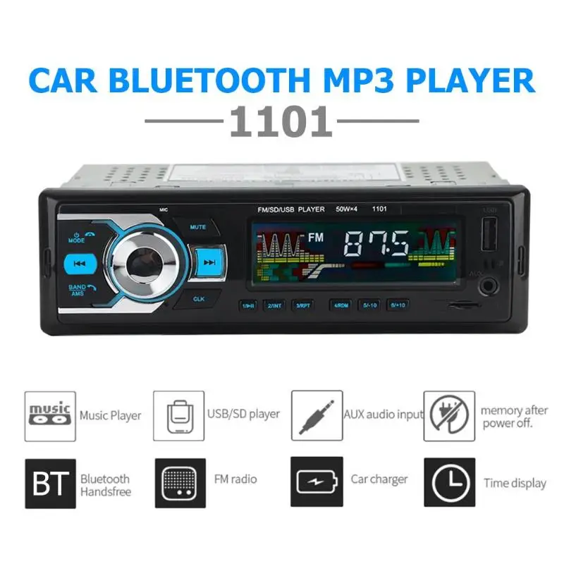 1 Din In-Dash авто радио OLED экран Bluetooth стерео аудио MP3 плеер FM радио 1din Авторадио