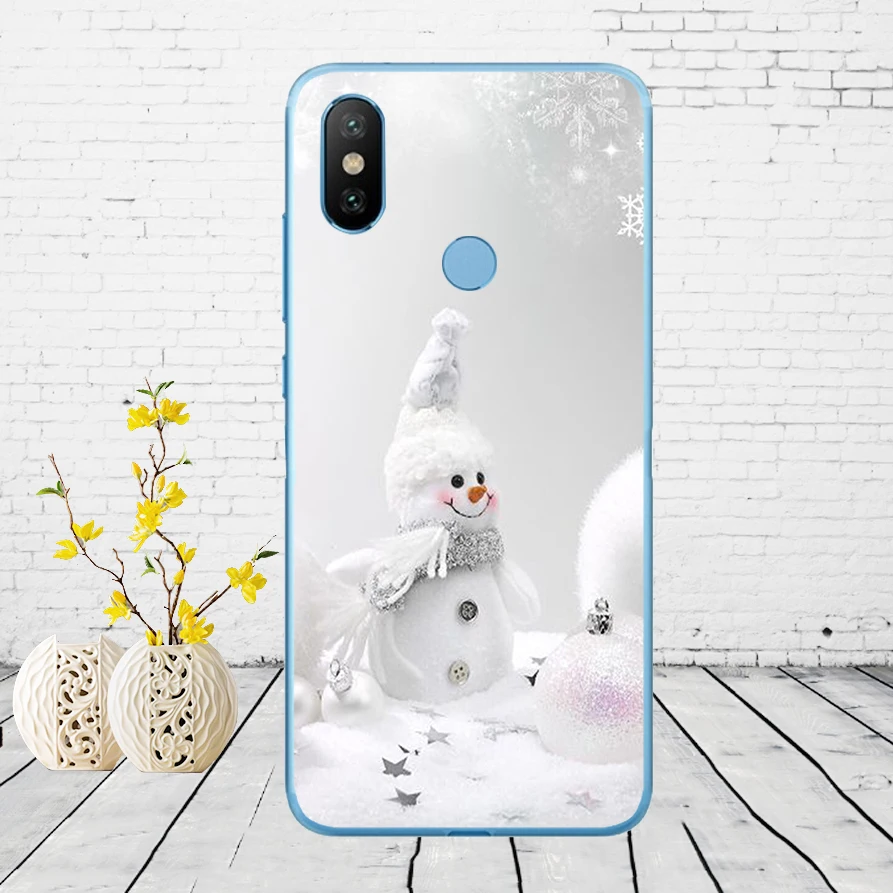 308DD счастливый новогодняя елка; Снег Мягкий силиконовый чехол для Xiao mi Red mi 6 6a mi 8 a2 lite note 5 6 pro 7 Case