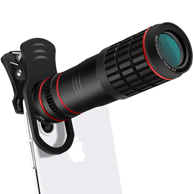 

20X Zoom Telephoto Lens 4K HD Monocular Telescope Phone Camera Lens for iPhone 11 Xs Max XR X 8 7 Plus Android Smartphone Mobile