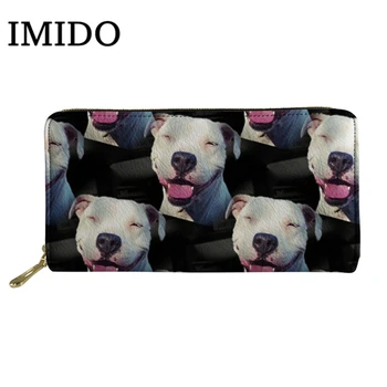 

Kawaii Bull Terriers Design Wallets Coin Card Package Wallet Credit Card Long Waterproof Leather Wallet Luxury Wallet 2019
