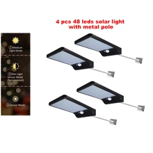 2/4pcs Great Solar Light Microwave Radar Sensor 48 LED Energy Lamp Waterproof Lithium Battery for Outdoor security garden wall s 2/4pcs Great Solar Light Microwave Radar Sensor 48 LED Energy Lamp Waterproof Lithium Battery for Outdoor security garden wall s