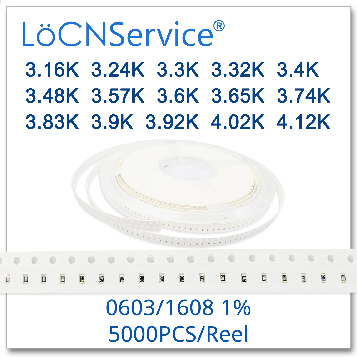 Резистор LoCNService 0603 1% 5000 шт. 3 16 K 24 32 4 48 57 6 65 74 83 9 92 02 | Электроника