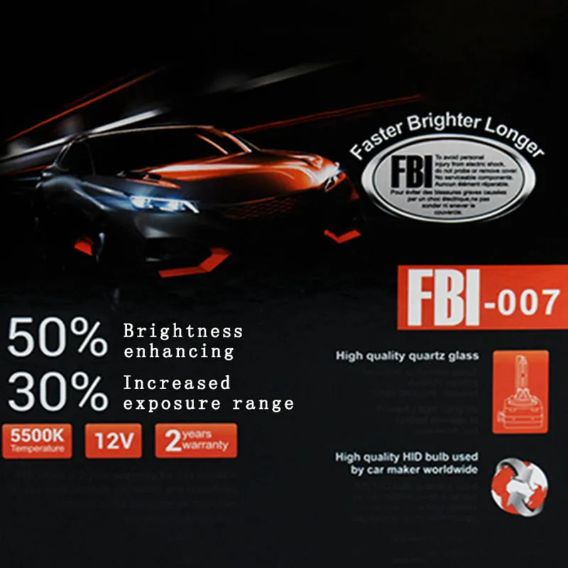 Ксеноновая лампа высокой яркости OEM D1S D2S D3S D4S ксеноновая HID 5500K автомобильная фара