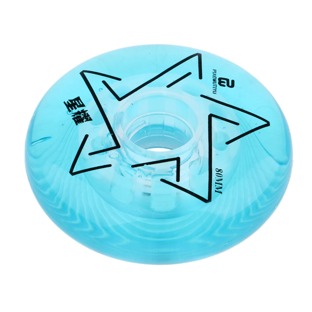 1 Piece Premium PU Inline Roller Skates Shoes Wheel FSK Slalom Sliding Tires Speed Skate Replacement Accessories 72 / 76 / 80mm